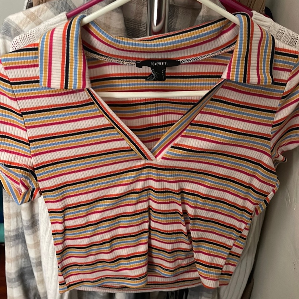 Collared Forever21 Crop Top